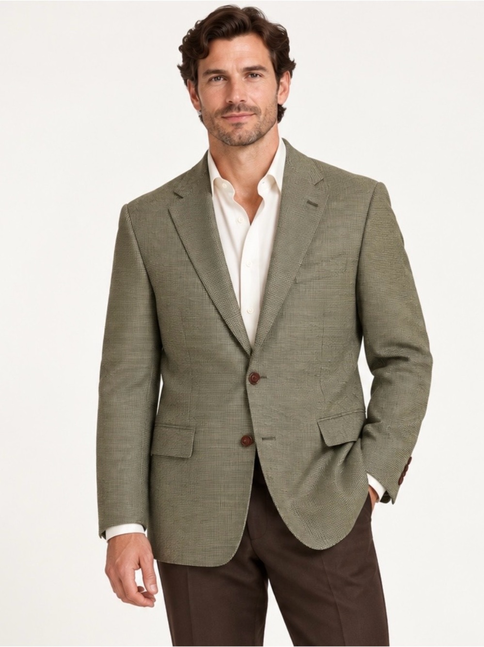 Orvis men’s sport coat 42L 2 Button Notch Lapel green